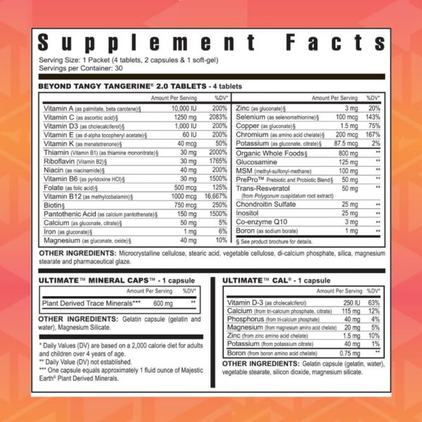 Suplementos nutricionales Youngevity en empaque
