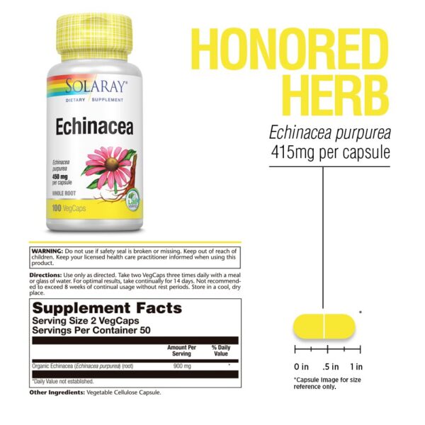 Version 1.0.0 Suplementos veganos SOLARAY de equinácea para sistema inmunológico