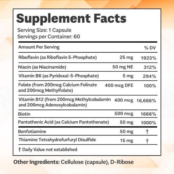 Suplementos vitaminas B sin rellenos ThiActive B 60 unidades