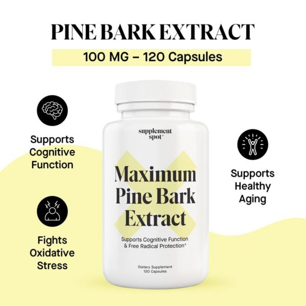 Lado del envase Pine Bark Extract 100 mg
