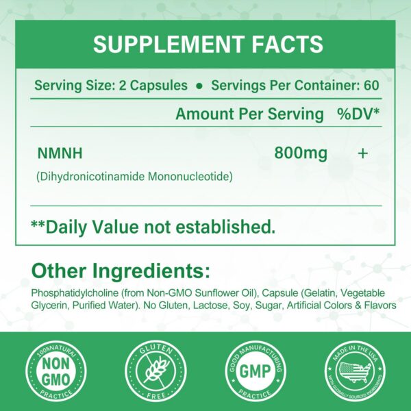 Etiqueta NMNH 800 mg