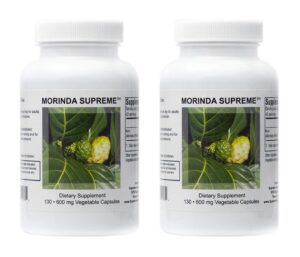 Supreme Nutrition Morinda Supreme cápsulas noni paquete dos