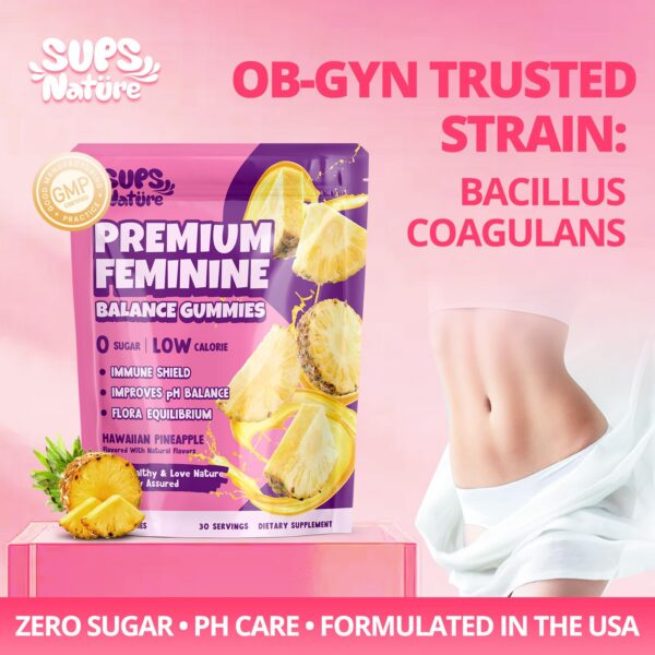 Version 1.0.0 Envase de gomitas probióticas para mujeres