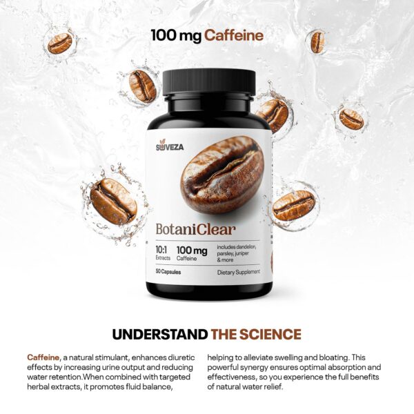 Cápsulas de Suveza Water Pills en botella