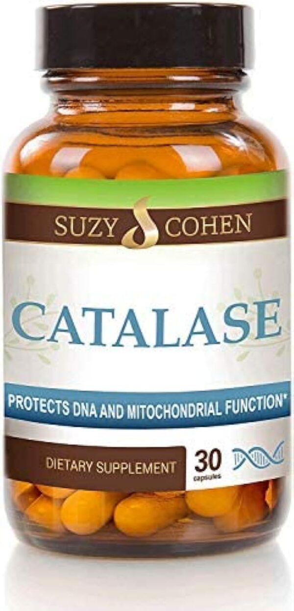 Version 1.0.0 Frente del envase Suzy Cohen Catalase 12500 CATu