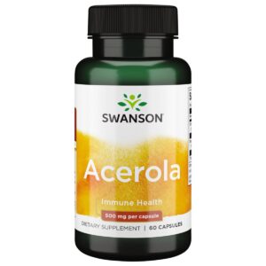 Frasco Swanson acerola cápsulas