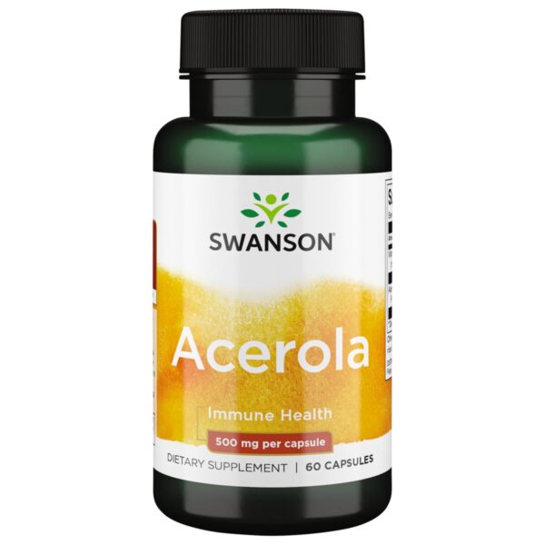 Frasco Swanson acerola cápsulas