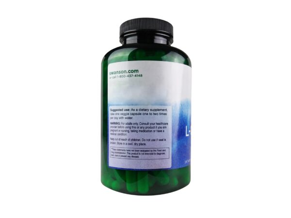 Swanson acetil-L-carnitina etiqueta trasera