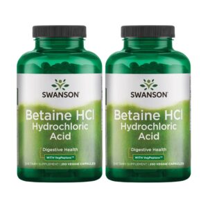 Version 1.0.0 Swanson ácido clorhídrico con pepsina cápsulas frasco