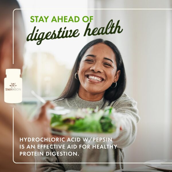 Etiqueta de Swanson ácido clorhídrico con pepsina