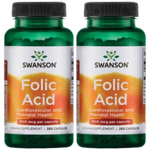 Version 1.0.0 Frasco Swanson ácido fólico 800 mcg 250 cápsulas