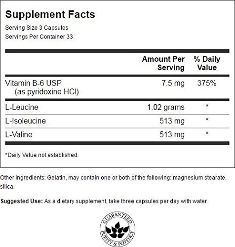 Version 1.0.0 Swanson BCAA caja y cápsulas
