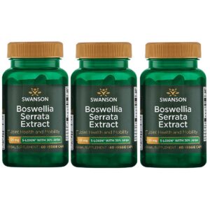 Version 1.0.0 Swanson Boswellia Serrata 125 mg 60 cápsulas vegetales paquete de 3