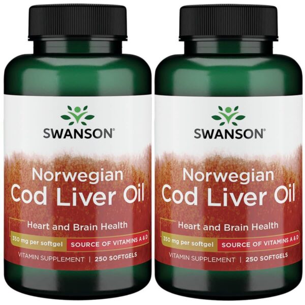Swanson cod liver oil frasco 1250IU A 135IU D
