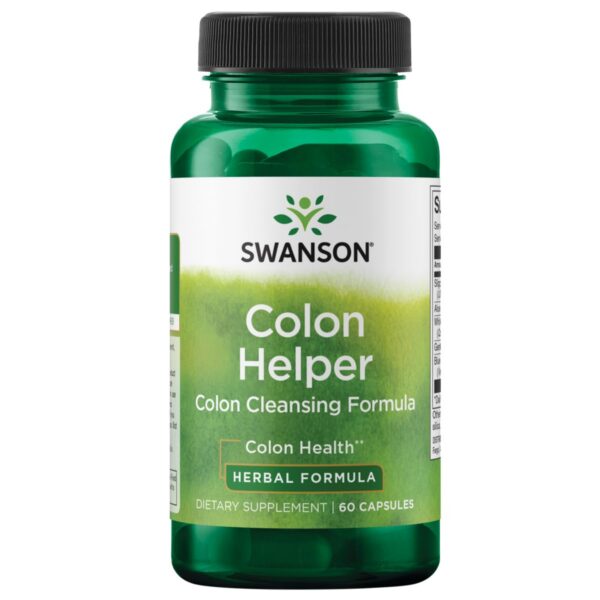 Version 1.0.0 Swanson Colon Helper suplemento digestivo 60 cápsulas paquete