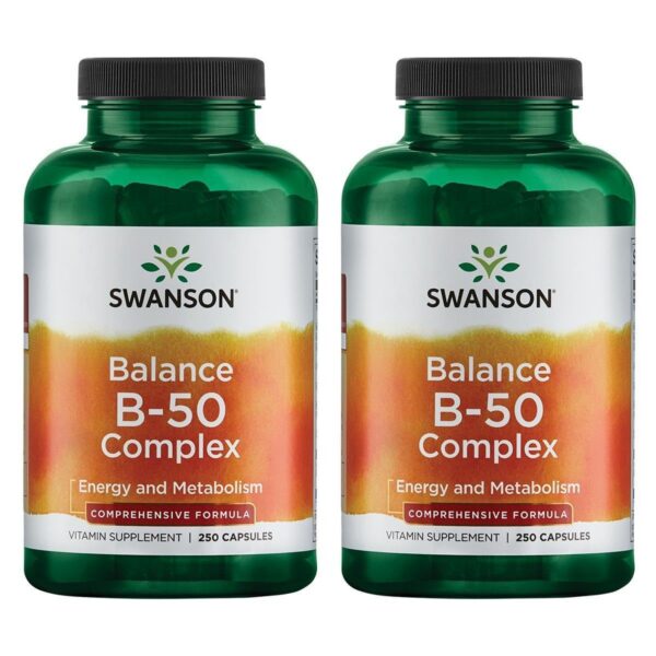 Swanson Complejo B-50 cápsulas 250 paquete doble