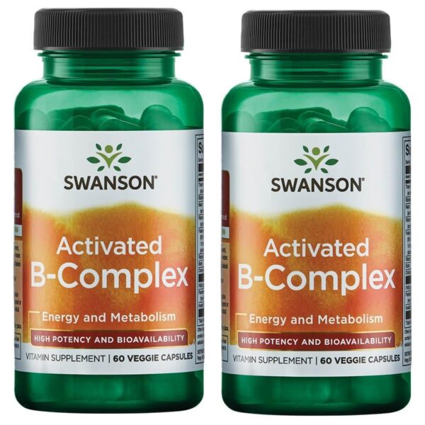 Swanson Complejo Vitamina B 60 cápsulas vegetarianas en frasco