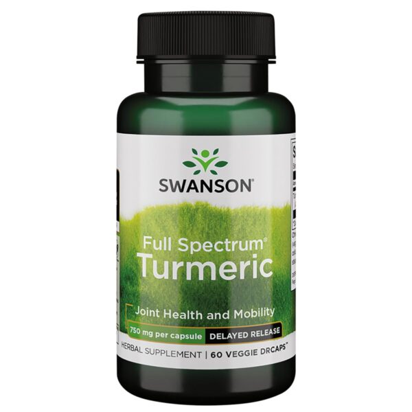Swanson cúrcuma cápsulas vegetales 750 mg para salud articular