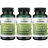 Swanson cúrcuma espectro completo ajo y cayena 60 cápsulas paquete 3