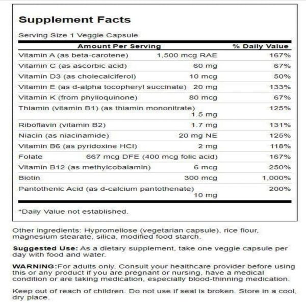 Version 1.0.0 Etiqueta frontal de Swanson Daily Multivitamin