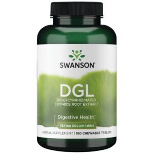 Swanson DGL regaliz 385mg paquete 180 comprimidos masticables