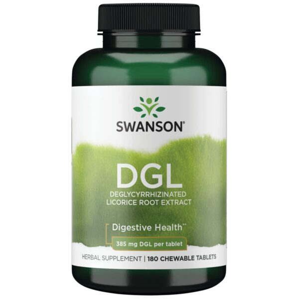 Swanson DGL regaliz 385mg paquete 180 comprimidos masticables