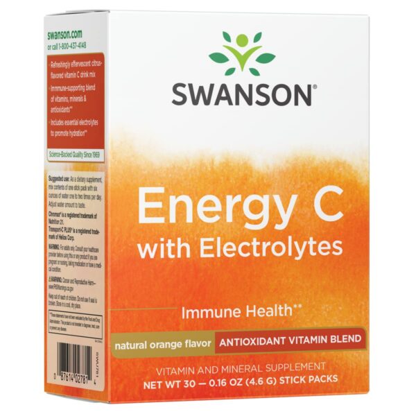 Swanson Energía C con Electrolitos 30 sobres sabor cítrico
