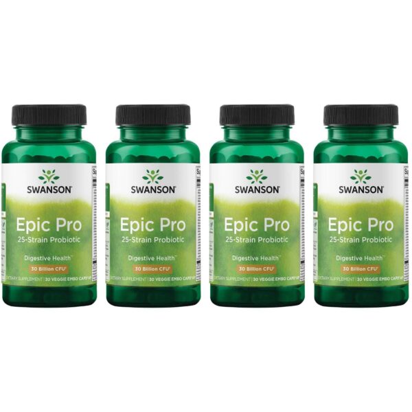 Swanson Epic-Pro probiótico 25 cepas 30 billones CFU 30 cápsulas