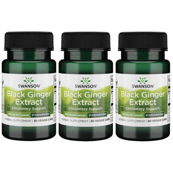 Swanson extracto jengibre negro 30 cápsulas vegetales