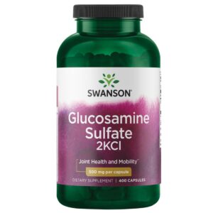 Swanson Glucosamina Sulfato 2Kcl 500mg 400 cápsulas frasco