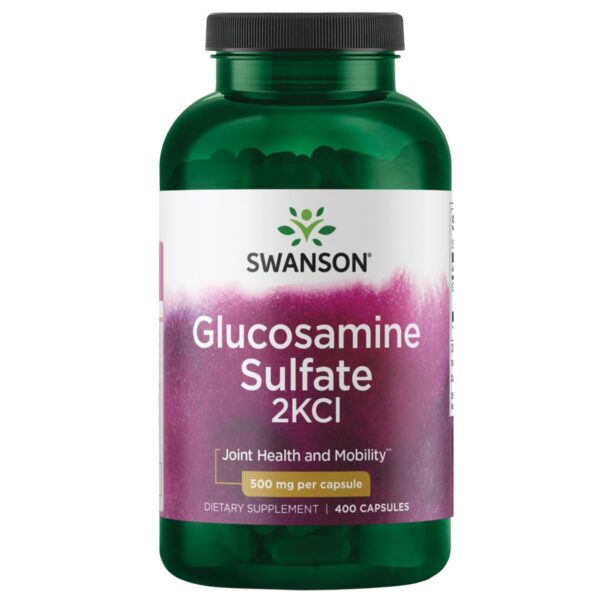 Swanson Glucosamina Sulfato 2Kcl 500mg 400 cápsulas frasco