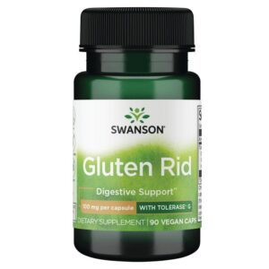 Frente del envase Swanson Gluten Rid con Tolerase G