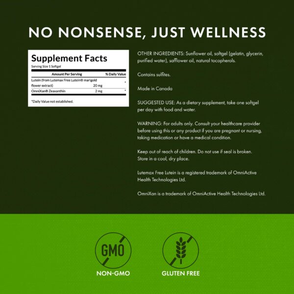 Cápsulas blandas de luteína y zeaxantina