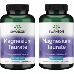 Swanson Magnesium Taurate frasco frontal