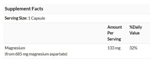 Version 1.0.0 Botella Swanson Magnesium Aspartate 90 cápsulas
