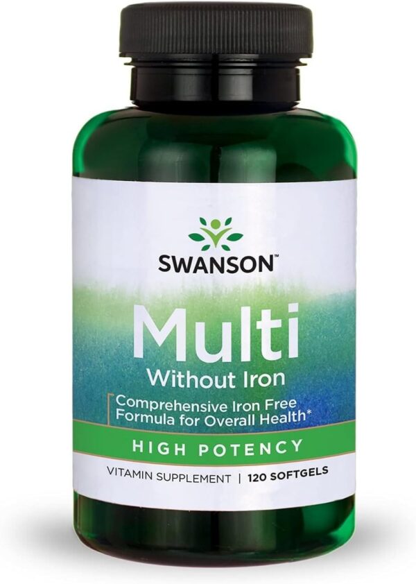 Version 1.0.0 Swanson Multi sin hierro multivitamínico 120 softgels frasco