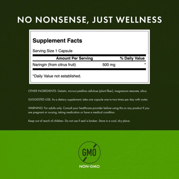 Capsulas Swanson Naringin de 500 mg