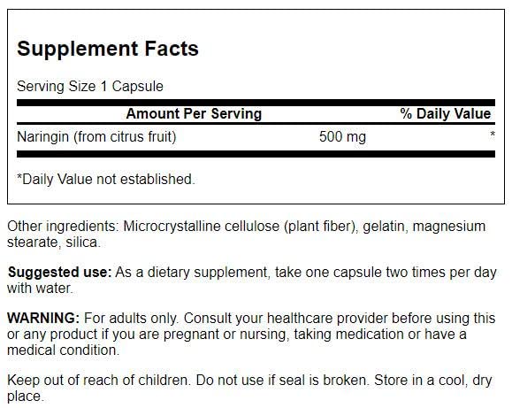 Swanson Naringina cápsulas