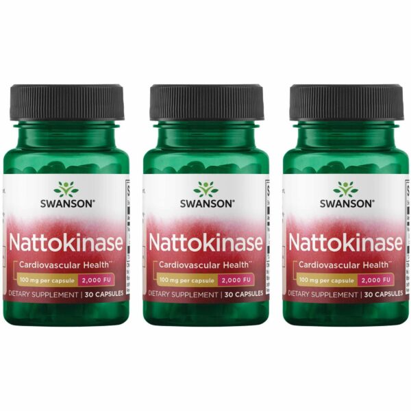 Swanson nattokinase frasco cápsulas