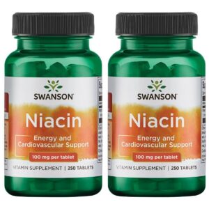 Frasco Swanson Niacina Vitamina B3 250 tabletas paquete 2