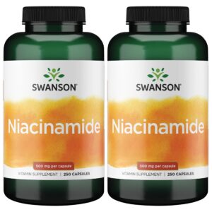 Frasco Swanson Niacinamida 500 mg 250 cápsulas paquete 2