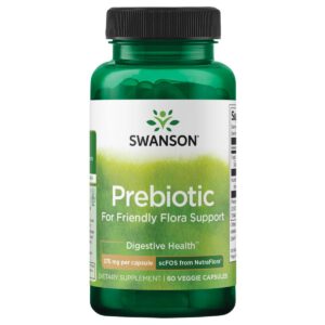 Swanson Nutraflora cápsulas vegetariano fibra prebiótica digestiva