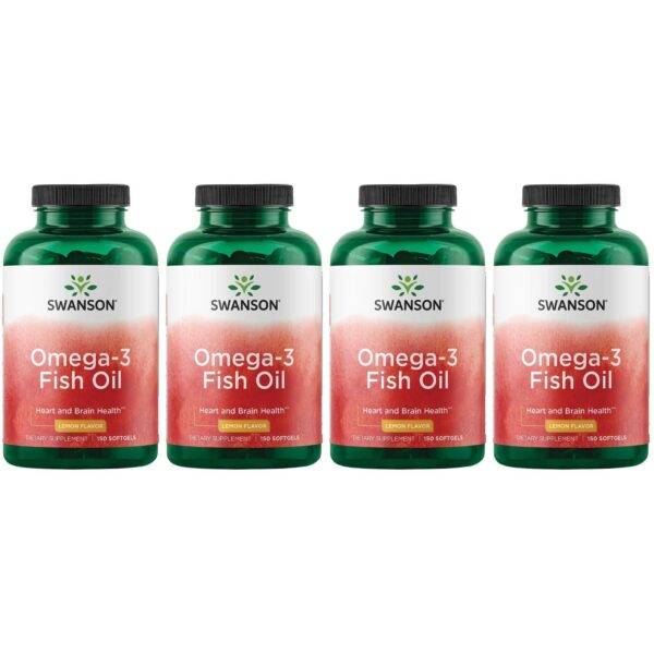 Swanson Omega-3 fish oil cápsulas limón