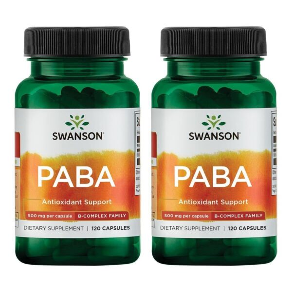 Version 1.0.0 Swanson PABA cápsulas de 500 mg en envase 120 cápsulas