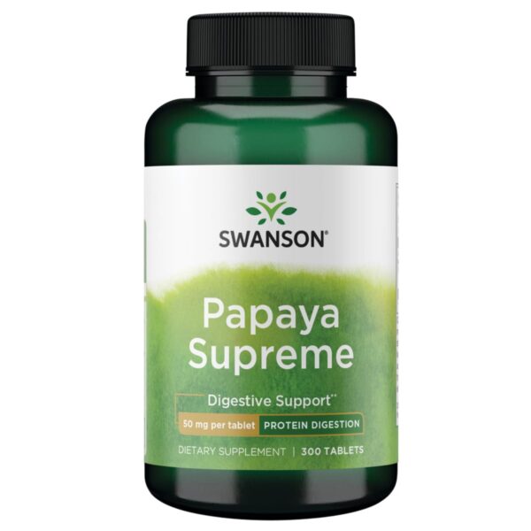 Version 1.0.0 Swanson Papaya Supreme 50 mg 300 tabletas enzima Papaina frontal
