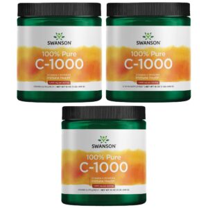 Swanson Polvo Vitamina C puro 1000mg paquete 3 unidades