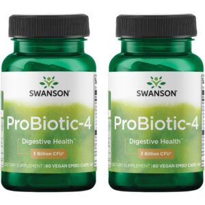 Swanson Probiotic-4 cápsulas veganas para salud digestiva