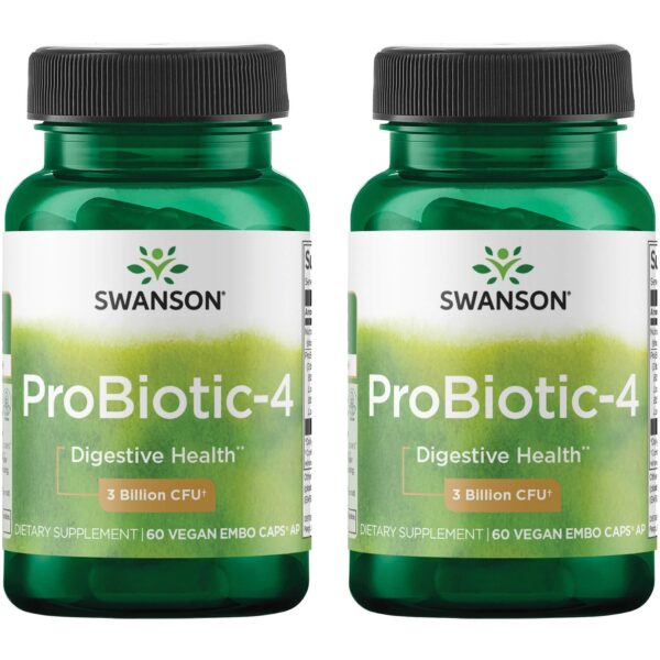 Swanson Probiotic-4 cápsulas veganas para salud digestiva