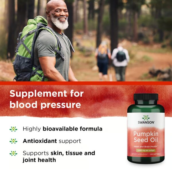 Etiqueta del producto Swanson Pumpkin Seed Oil