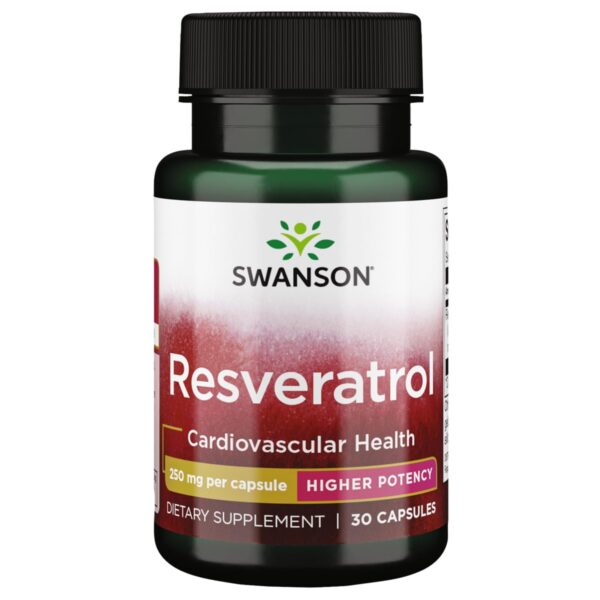 Version 1.0.0 Swanson Resveratrol cápsulas caja